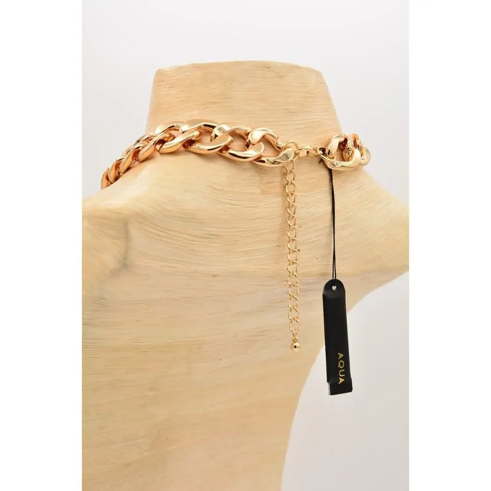 AQUA Chain Necklace Collar Thick Gold Chunky Linked Heavy Weighted NWT $58 BinBL